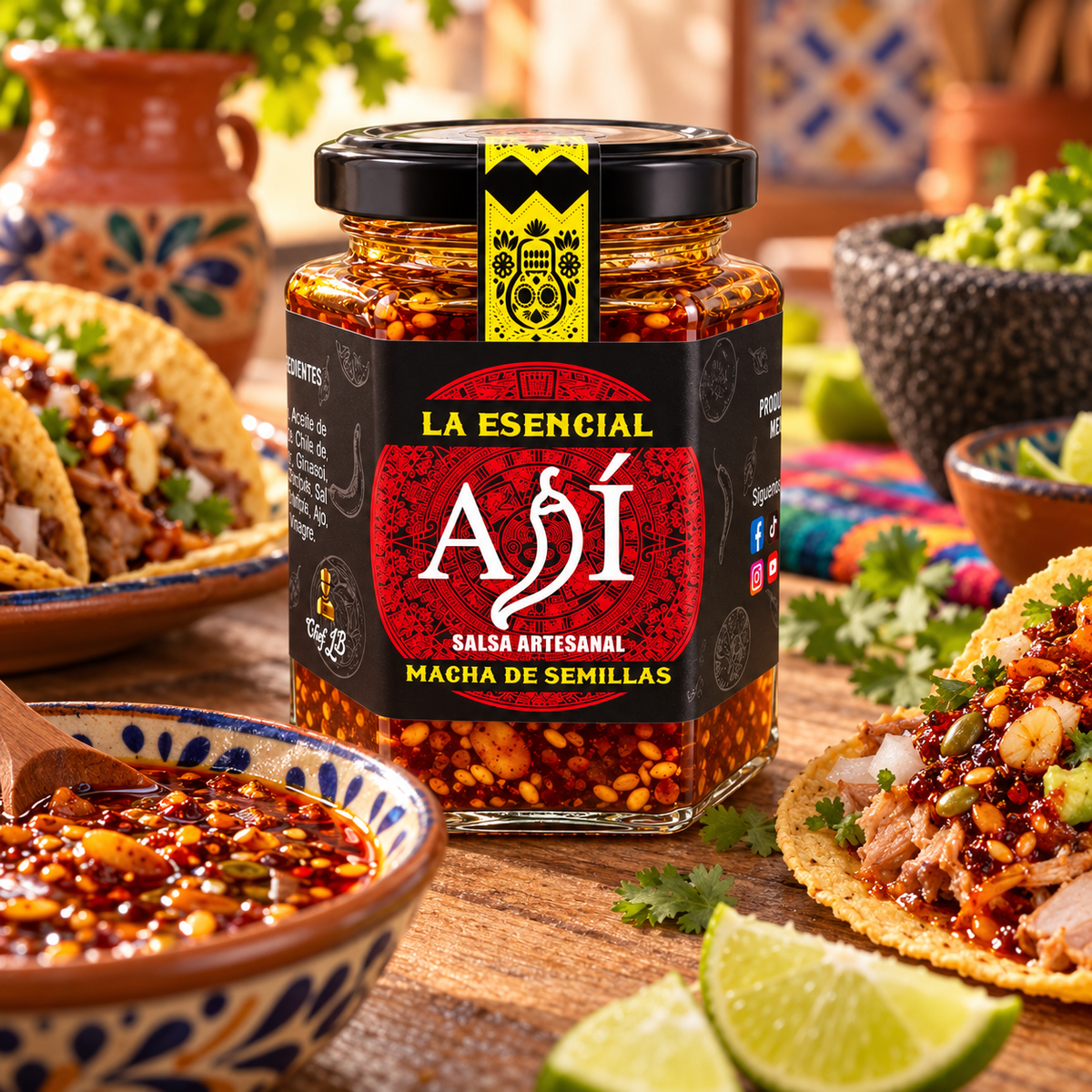 Salsa Macha La esencial Macha de semillas Ají Salsa Artesanal