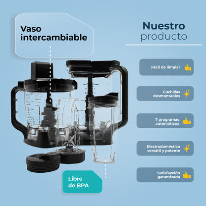 Licuadora Procesadora Profesional Ninja 7 Programas CO905KS Negro