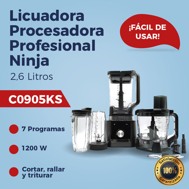 Licuadora Procesadora Profesional Ninja 7 Programas C0905KS Negro