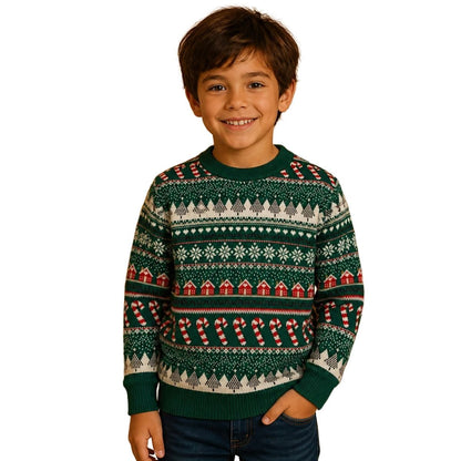 Suéter navideño tipo Ugly Sweater de cuello redondo Unisex