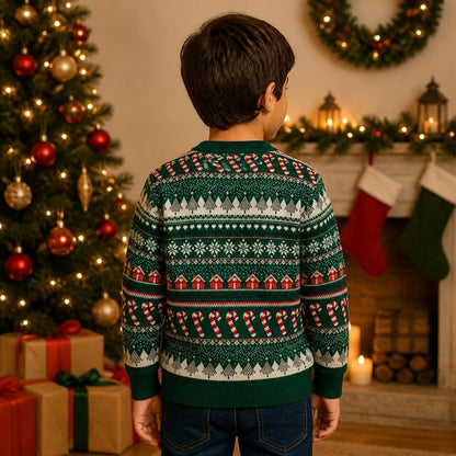 Suéter navideño tipo Ugly Sweater de cuello redondo Unisex