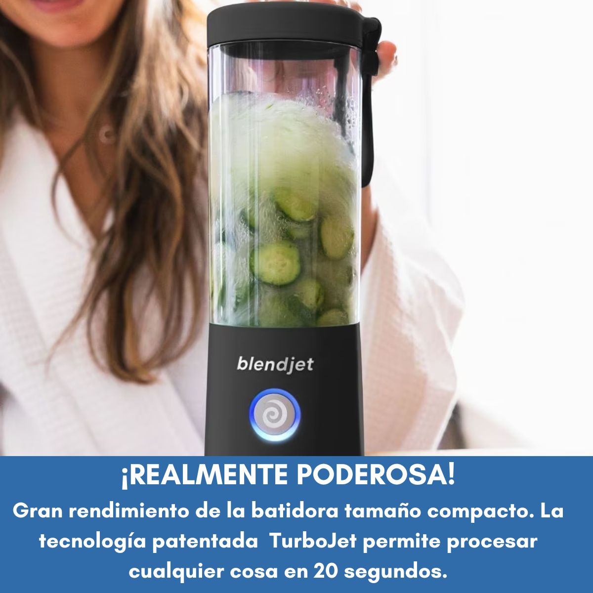 Licuadora Portátil 2  de 16 Oz con correa recargable USB BLENDJET2BLK