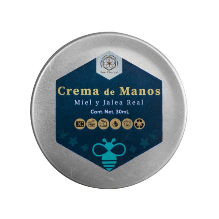 Crema de Manos Miel y Jalea Real - BEE TIERRA - Tamaño bolsillo 30ml