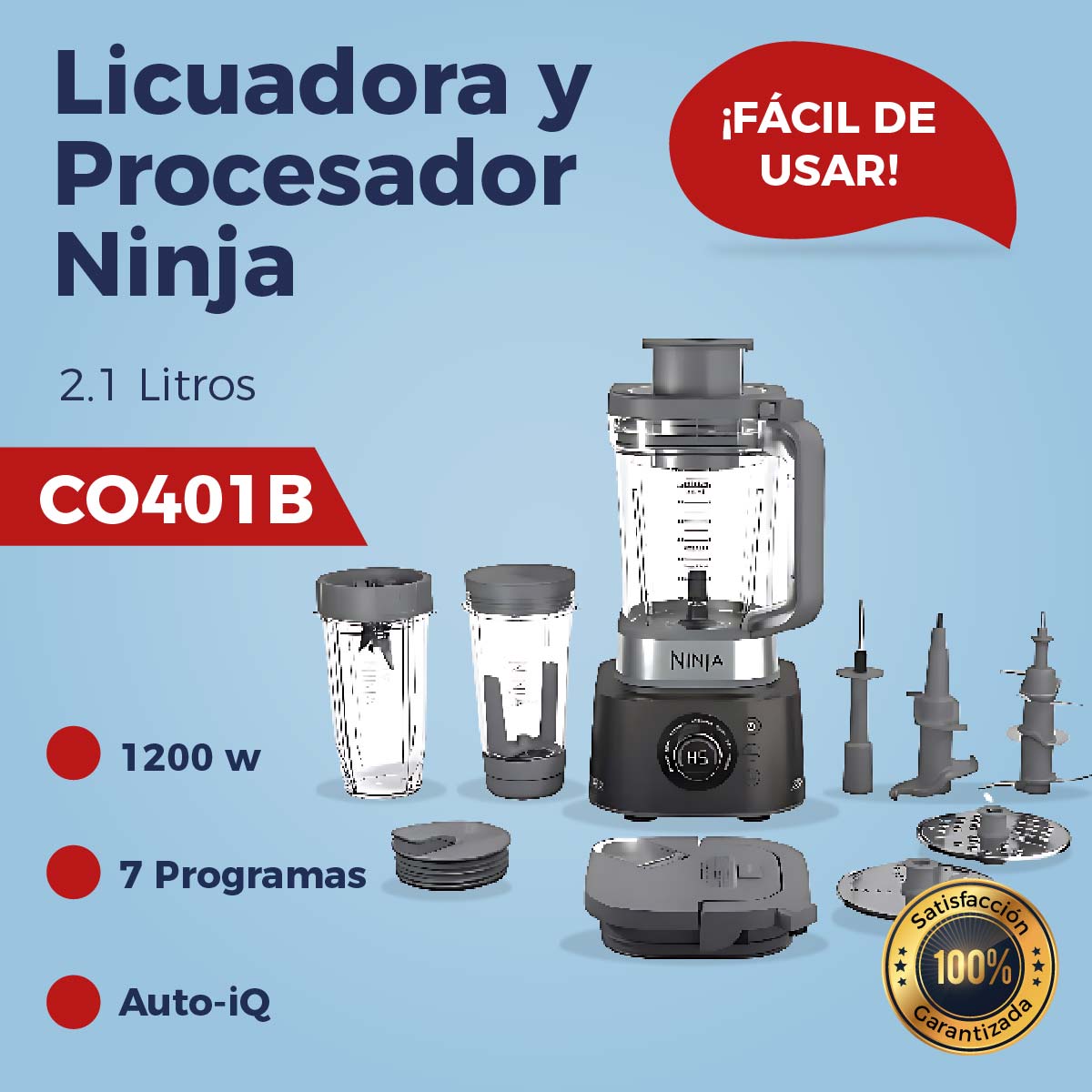 Licuadora Y Extractor Ninja Foodi Power Ultimate CO401B