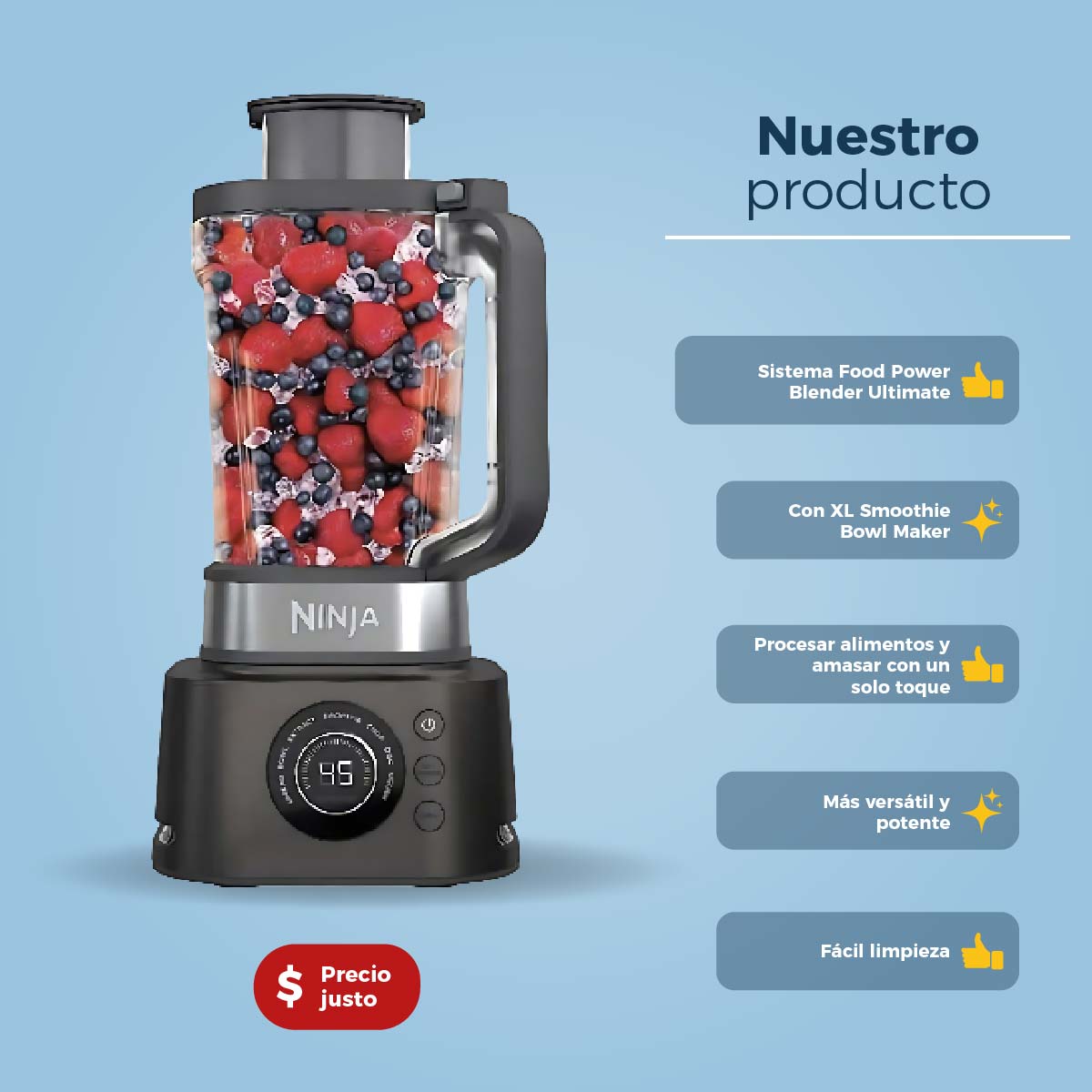 Licuadora Y Extractor Ninja Foodi Power Ultimate CO401B