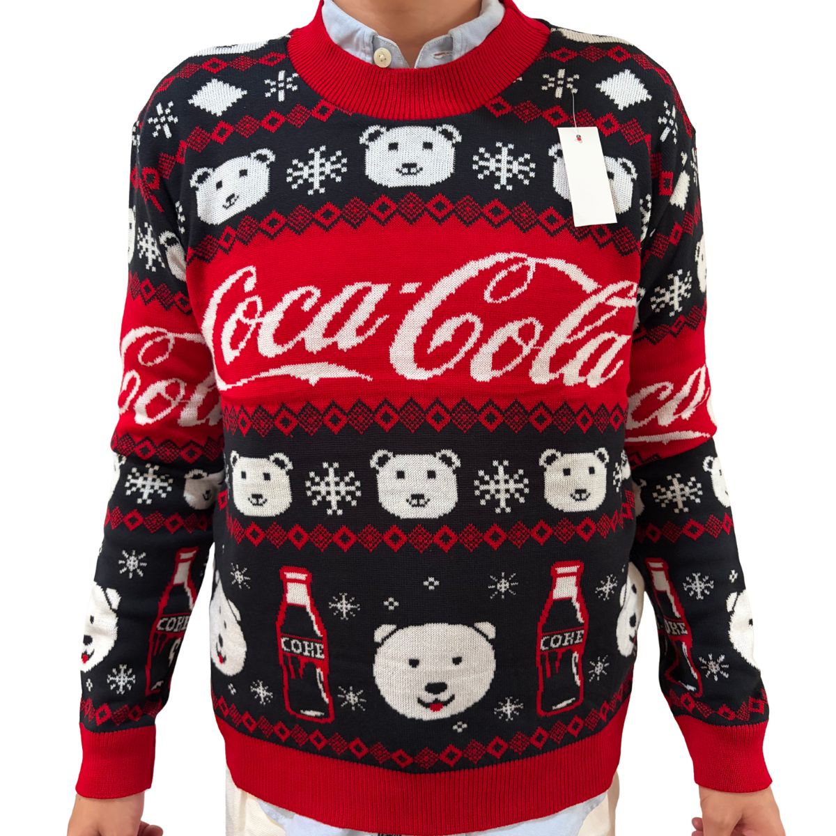 Suéter navideño Ugly Sweater Refresco Coca Cola Unisex
