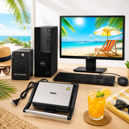#ComboMar Computadora De Escritorio Dell Optiplex 3000 8GB RAM y Parrilla Boma para paninis BM-2013