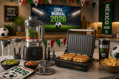 #ComboEstadio Set de Licuadora Ninja CO401B y Parrilla Doble Boma BM-2013