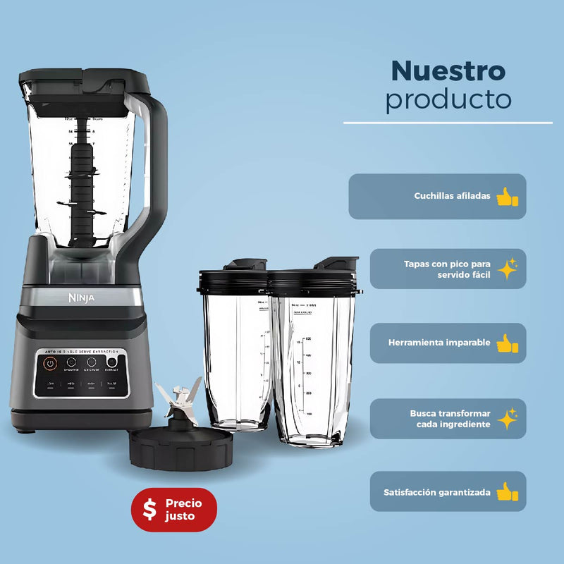 Licuadora Ninja DUO con 3 programas Auto-iQ DB751A