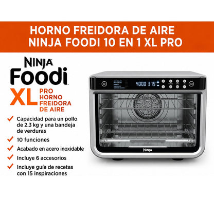 Horno Freidor Tostador Ninja Foodi Dt200 8 En 1 Xl Pro1800w
