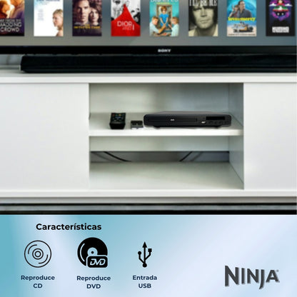 Reproductor DVD Y CD, música, fotos y videos a través de USB Diseño ultradelgado DVDA-5022.