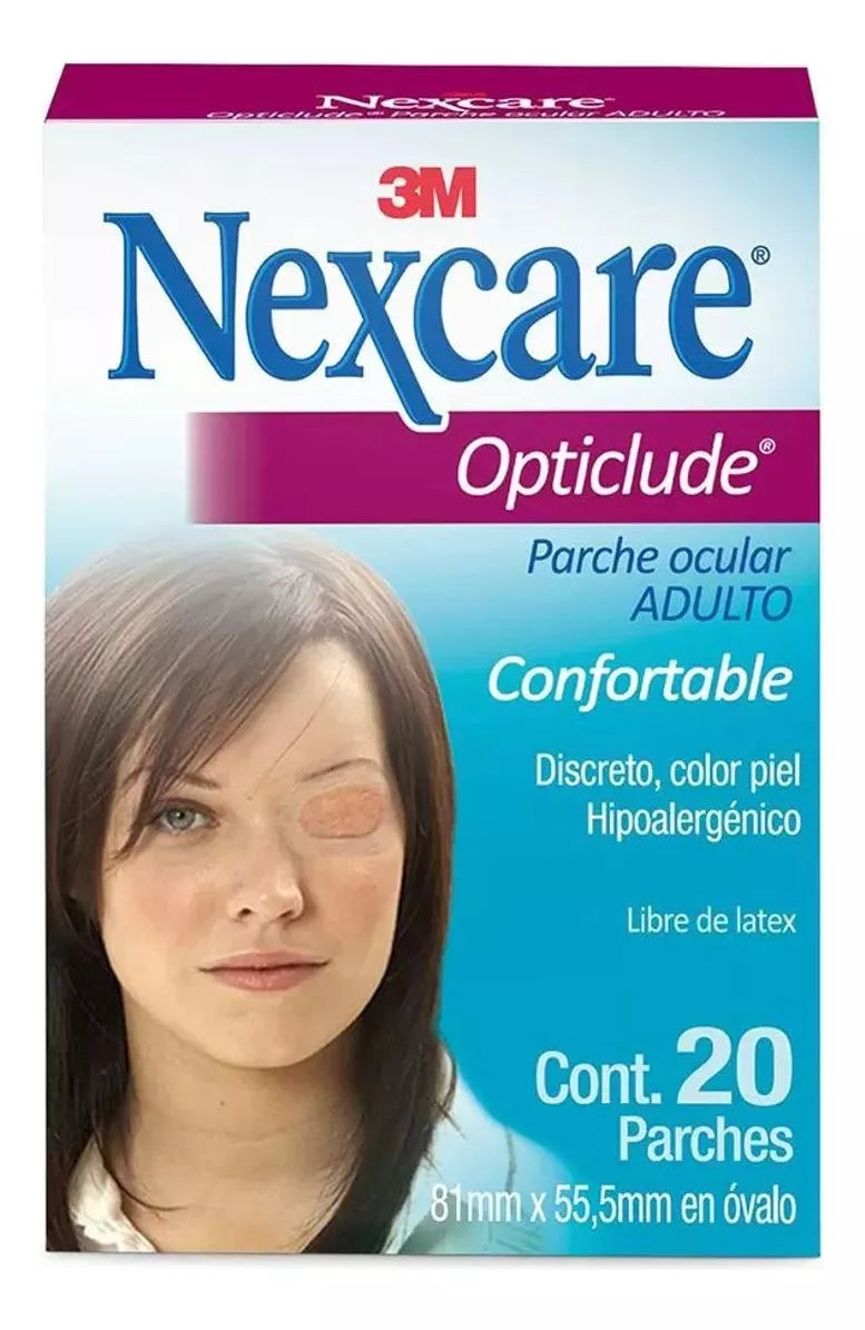 Caja con 20 parches Ocular Nexcare Opticlude Adulto