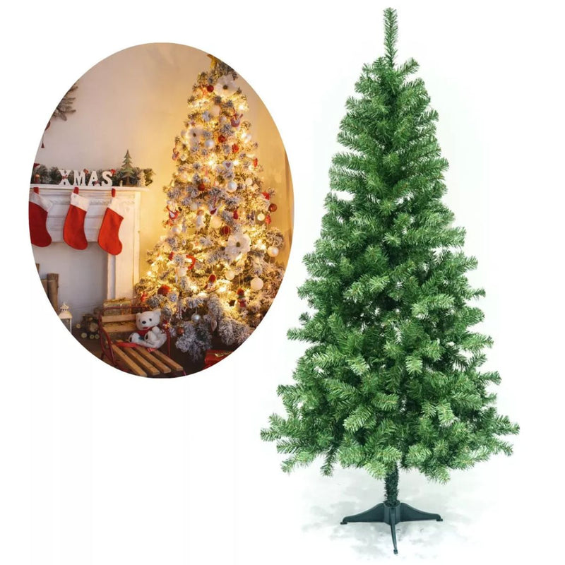 Árbol De Navidad Frondoso Artificial 1.80m con estuche y luces navideñas de regalo | Verde | EsoQuiero