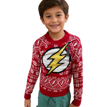 Suéter navideño tipo Ugly Sweater de Flash con cuello redondo Unisex