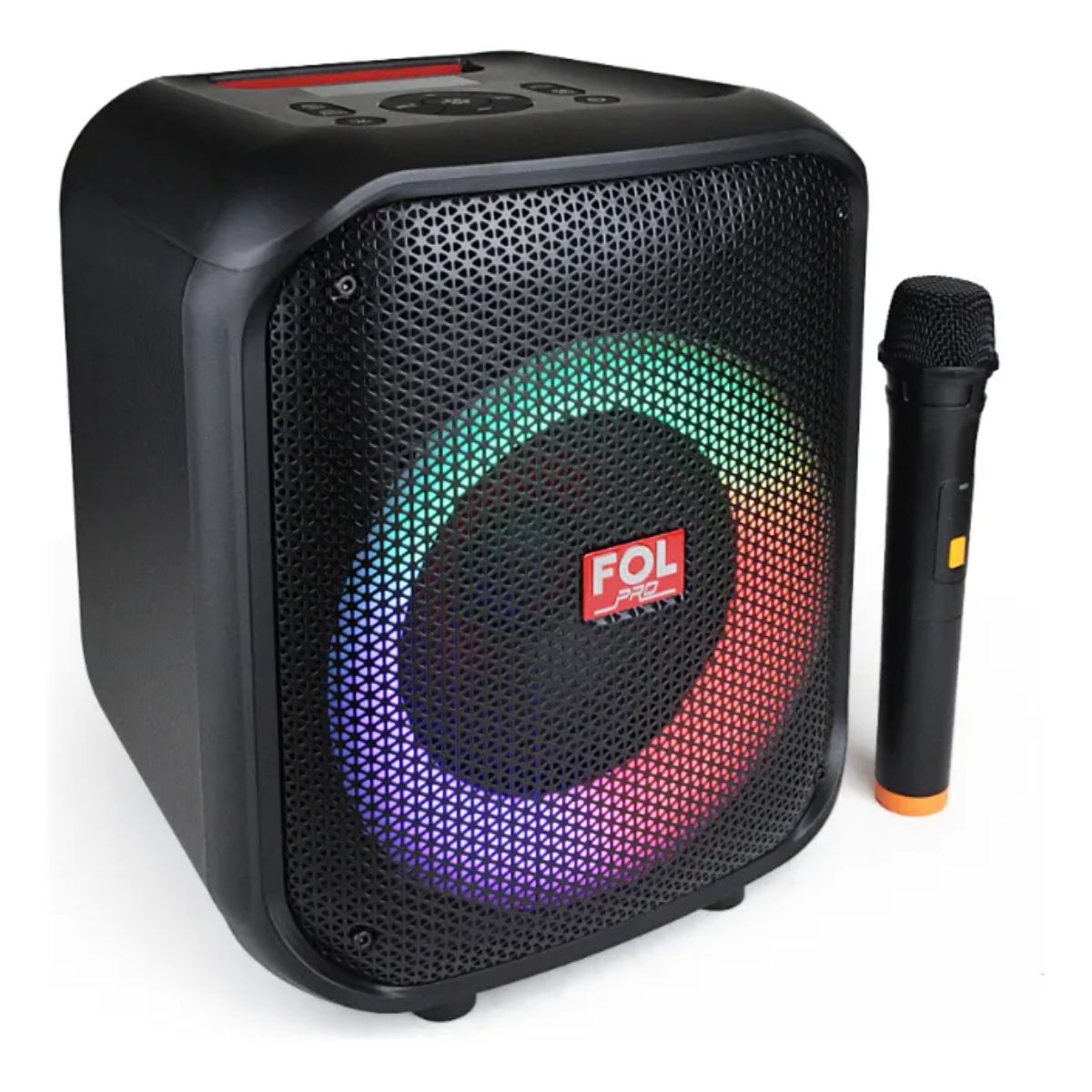 Bocina portátil BT FOL Pro 6.5" Karaoke TWS USB con micrófono FS-L1216M