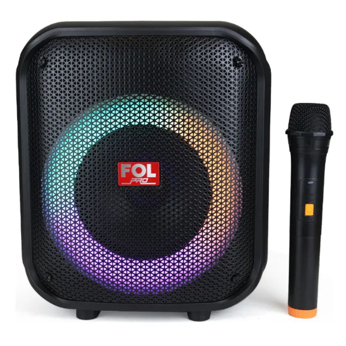 Bocina portátil BT FOL Pro 6.5" Karaoke TWS USB con micrófono FS-L1216M