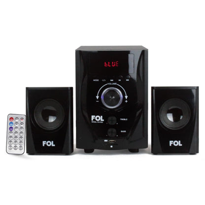 Mini componente 3 bocinas Bocina Portatil Fol FS-P209 Bluethooth USB Recargable
