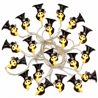 Serie de Parca Traje Negro, 20 luces LED, 8 Funciones de luz, 20W, 60 Hz, modelo HL26348