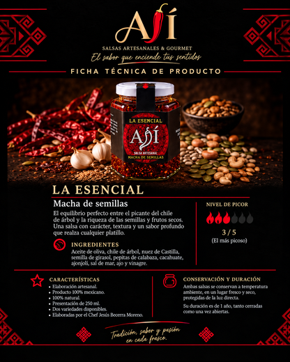 Salsa Macha La esencial Macha de semillas Ají Salsa Artesanal