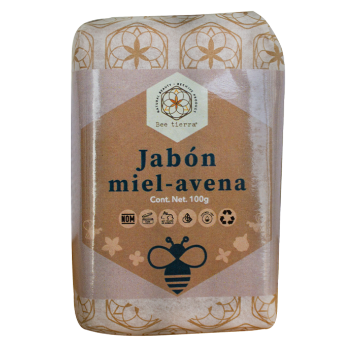 Jabón Facial Miel y Avena - BEE TIERRA - 100g