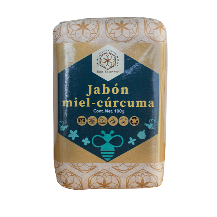 Jabón Facial Miel y Cúrcuma - BEE TIERRA - 100g