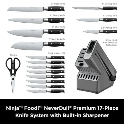 Juego de Cuchillos Neverdull Ninja Foodi K32017 17 Piezas Premium
