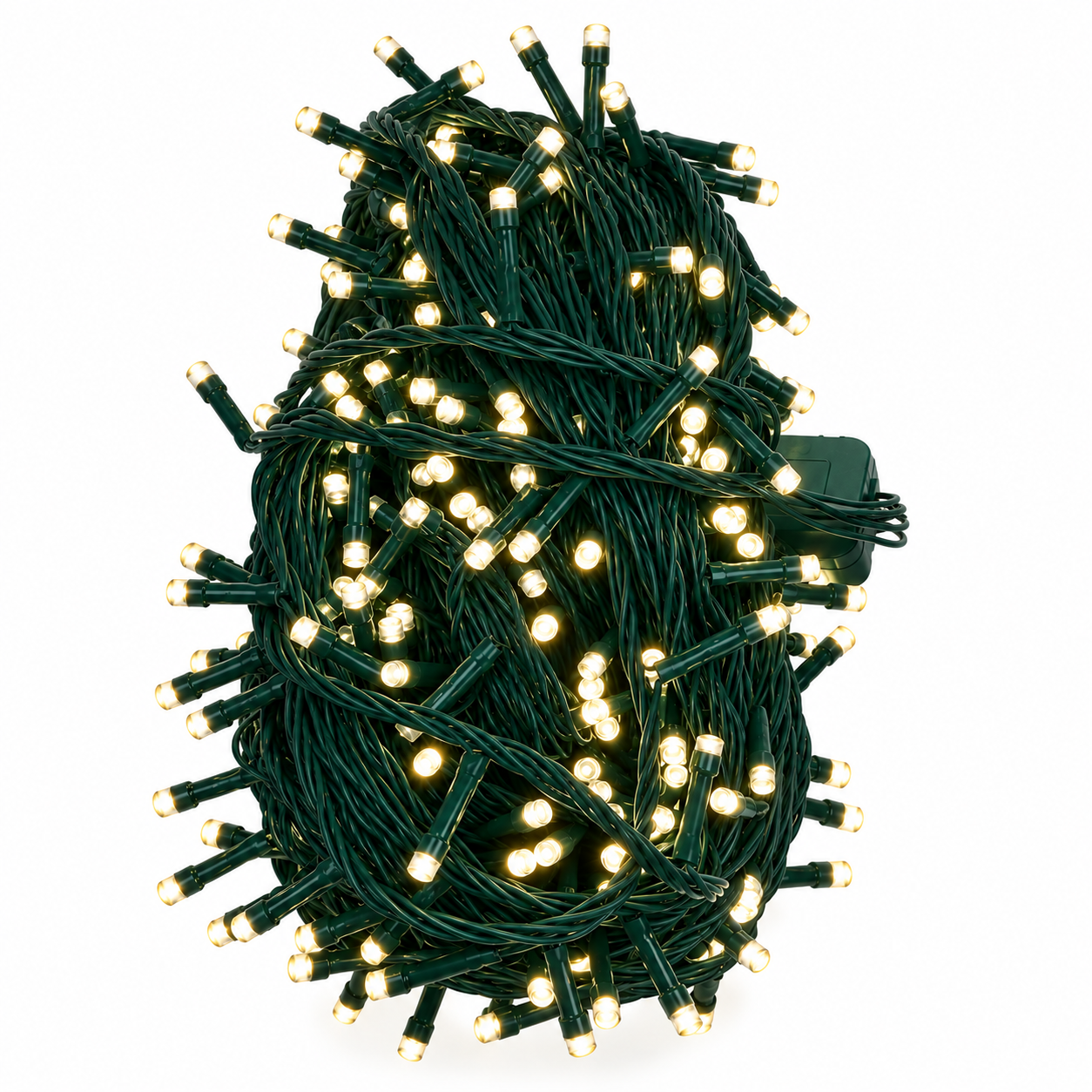 Serie de navidad mágica de luz cálida con 500 leds, cable verde, 8 funciones, 22.5m, 120v, modelo L562313