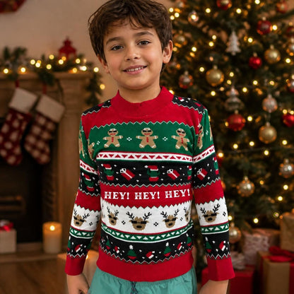 Suéter Infantil Navideño tipo Ugly Sweater con Concepto Navideño