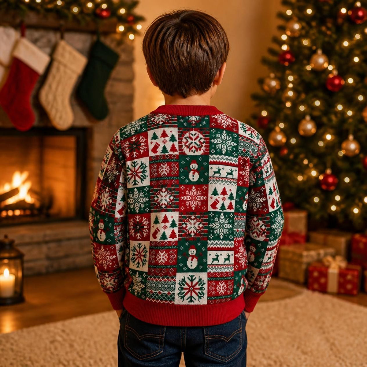 Suéter Navideño Infantil Ugly Sweater Muñeco de nieve CH Unisex