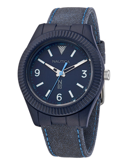 Reloj Nautica N83 Cab Mercury Bay 3 Manecillas Caratula Azul y Correa Azul Caja 41 mm NAPMBF204