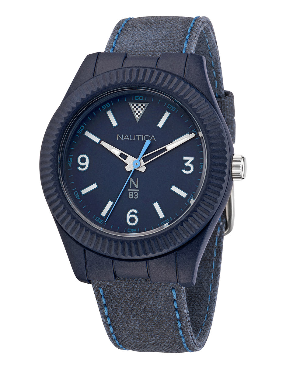 Reloj Nautica N83 Cab Mercury Bay 3 Manecillas Caratula Azul y Correa Azul Caja 41 mm NAPMBF204
