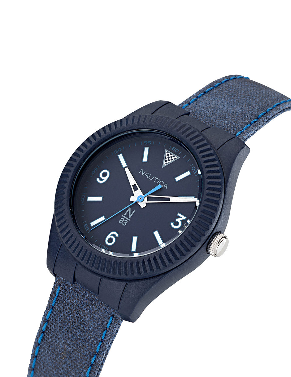 Reloj Nautica N83 Cab Mercury Bay 3 Manecillas Caratula Azul y Correa Azul Caja 41 mm NAPMBF204