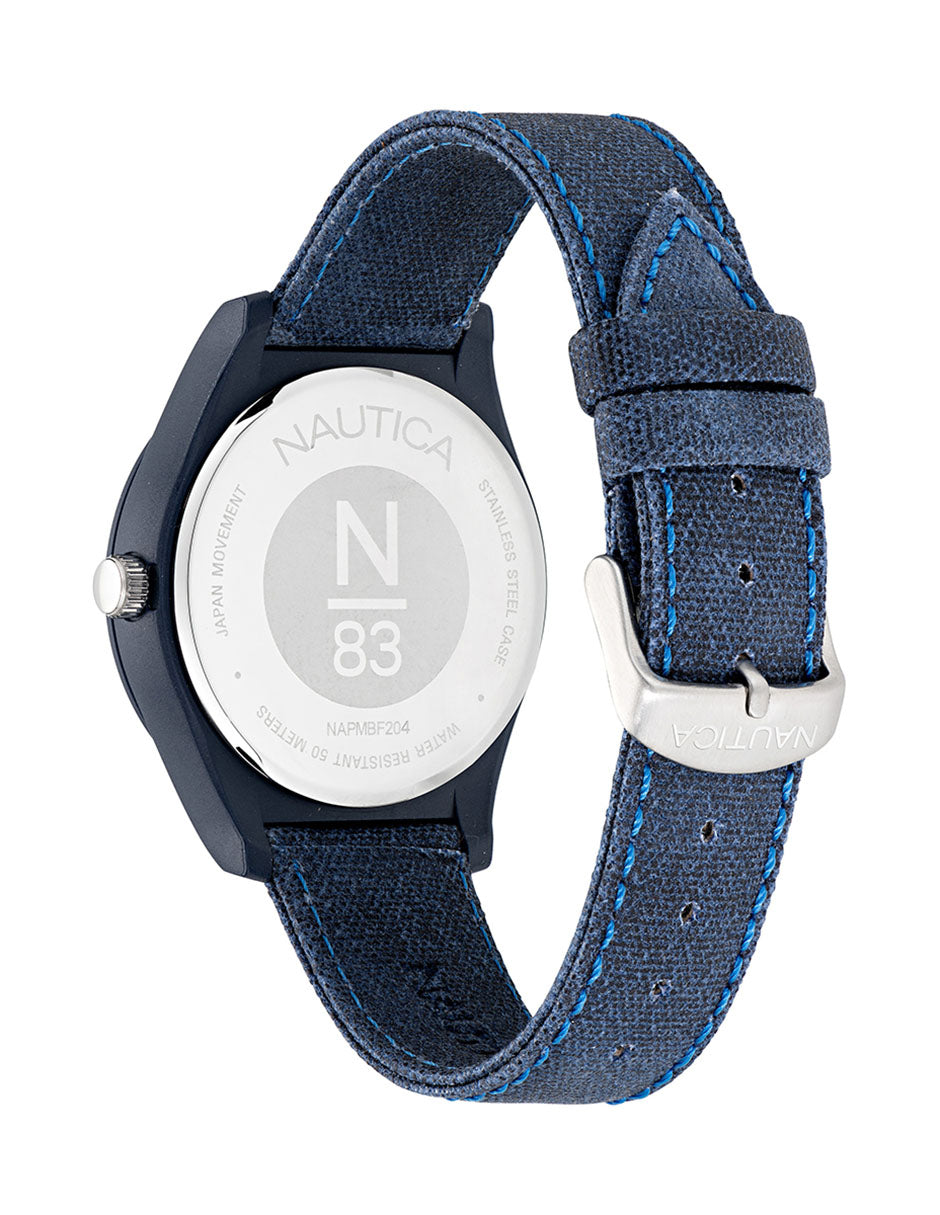 Reloj Nautica N83 Cab Mercury Bay 3 Manecillas Caratula Azul y Correa Azul Caja 41 mm NAPMBF204
