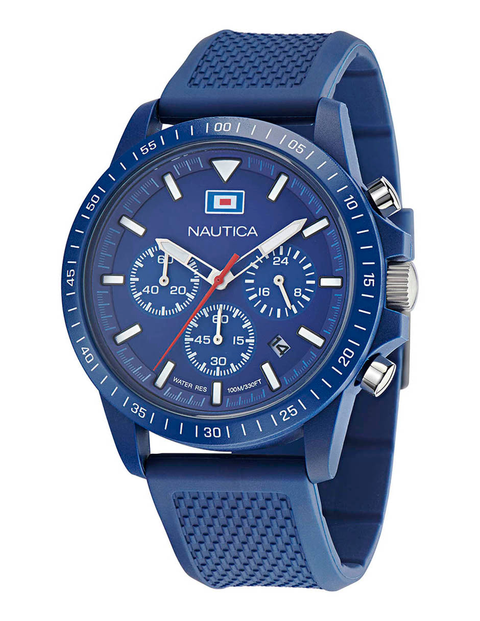 Reloj Nautica Cab One Eco Chrono Caratula Azul y Correa Azul Caja 43mm NAPNOF3S7