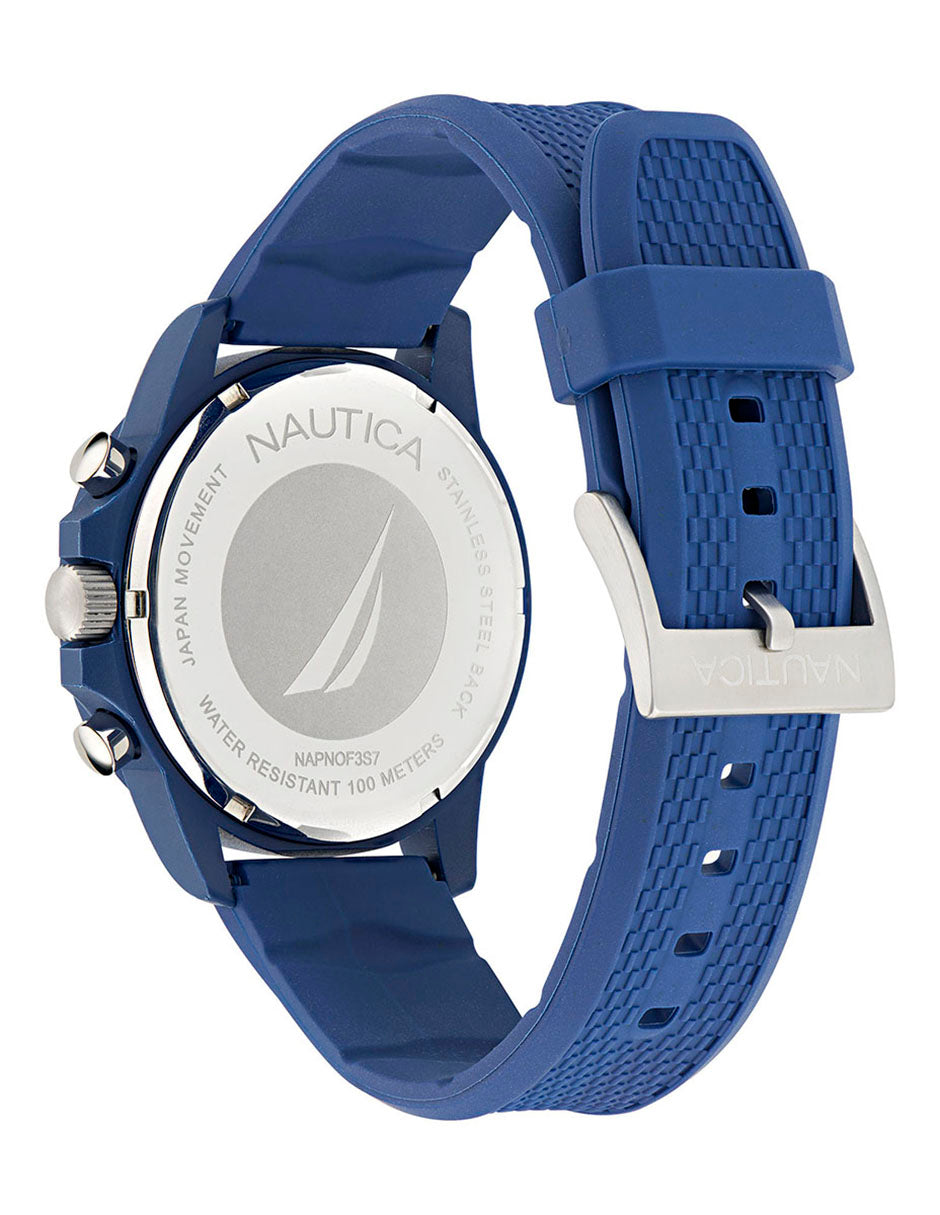 Reloj Nautica Cab One Eco Chrono Caratula Azul y Correa Azul Caja 43mm NAPNOF3S7
