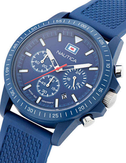 Reloj Nautica Cab One Eco Chrono Caratula Azul y Correa Azul Caja 43mm NAPNOF3S7