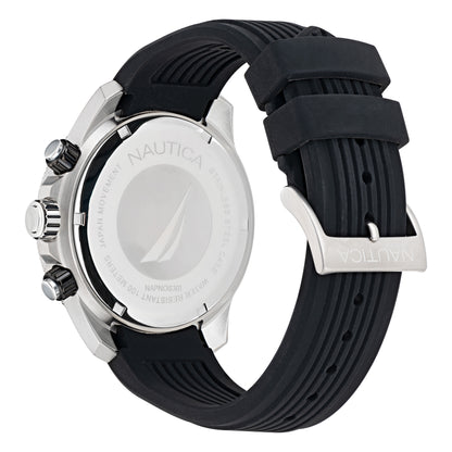 Reloj Nautica Cab Nautica One Cronografo Caratula Negro y Correa Negra Caja 48 mm NAPNOS301