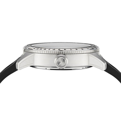 Reloj Nautica Cab Pier 39 3 Manecillas Caratula Negra Correa Negra Caja 46 mm NAPP39S22