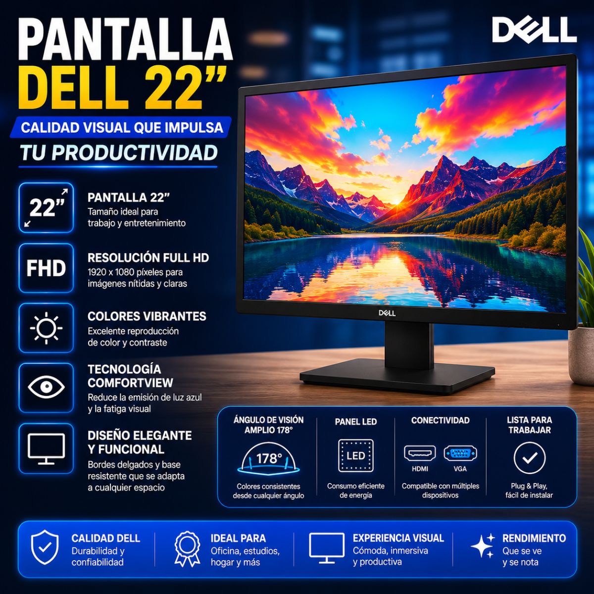 Computadora de escritorio Dell Optiplex 3000 Intel Core i5 12 Gen. Windows 11 8GB RAM DDR4