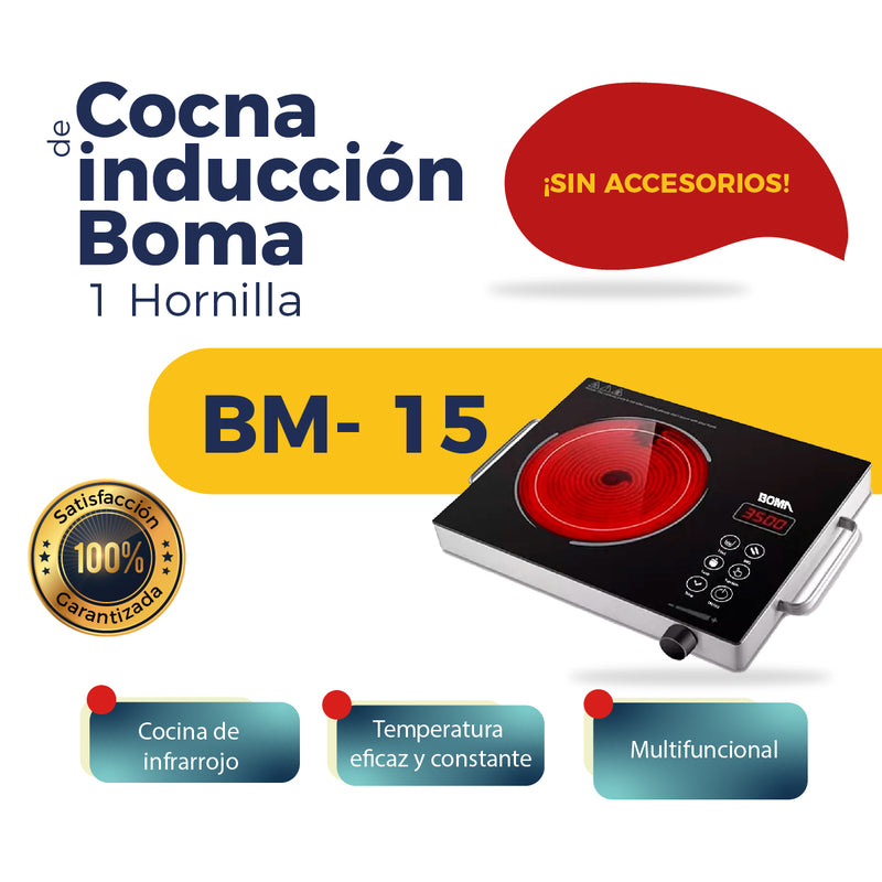 Cocina De Inducción Digital Boma De 1 Hornilla Bm-15