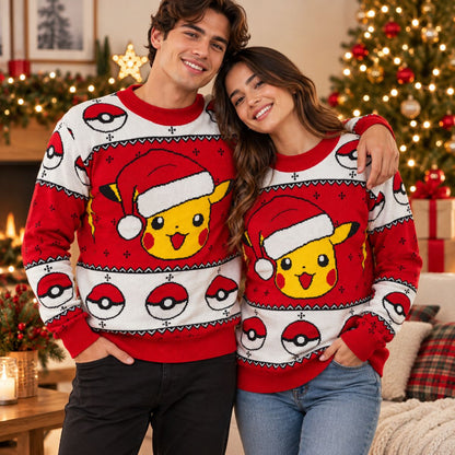 Suéter navideño Ugly Sweater Pikachu Pokemon Unisex