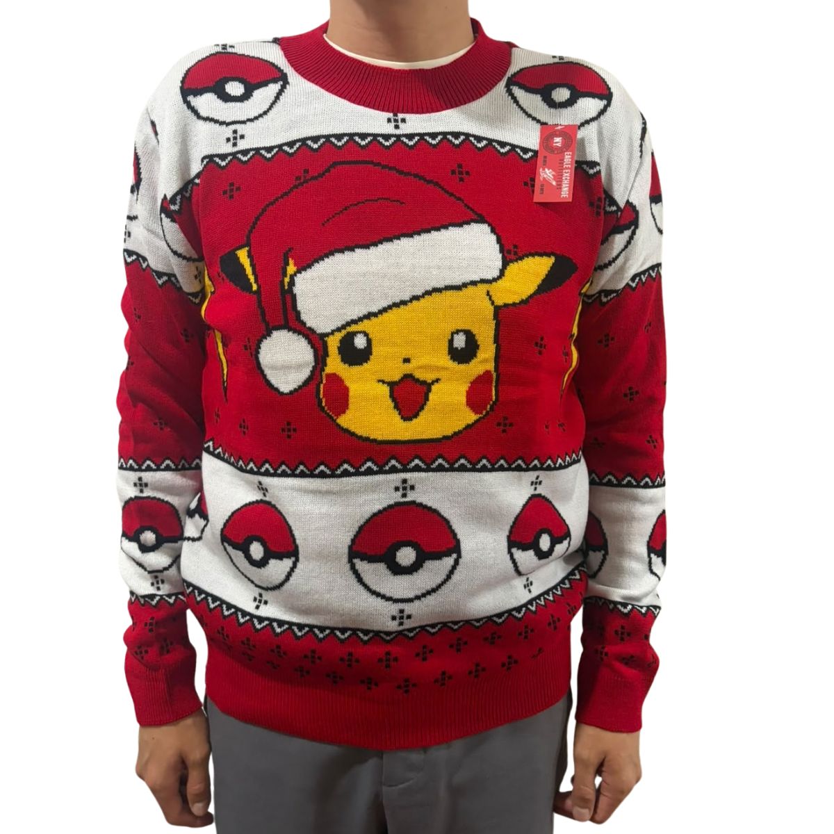 Suéter navideño Ugly Sweater Pikachu Pokemon Unisex