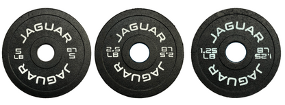 Set de Bumpers Jaguar Par de 5LB, 2.5LB y 1.25LB Modelo BLACK