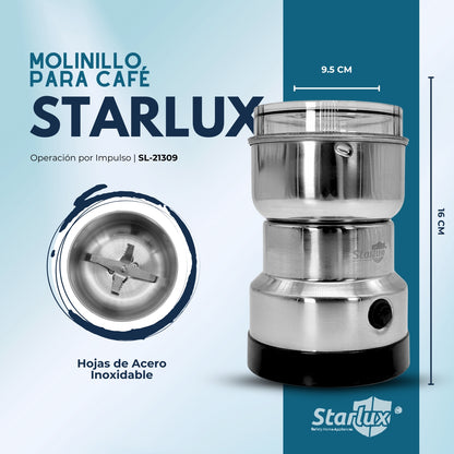 Molinillo para café Starlux de 200W SL-21309 con cuchillas de acero inoxidable y capacidad de 80 g