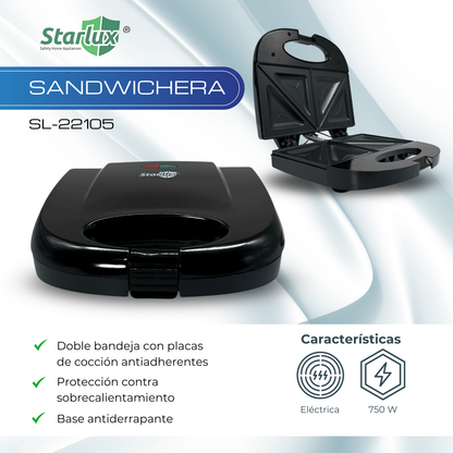 #ComboArena Licuadora y Extractor Ninja Foodie Power Ultimate CO401B y Sandwichera Antiadherente De Doble Compartimiento Starlux