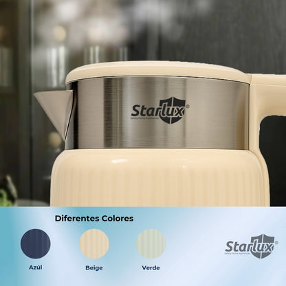 Jarra eléctrica Starlux 2L con doble capa y apagado automatico SL-24177 color blanco