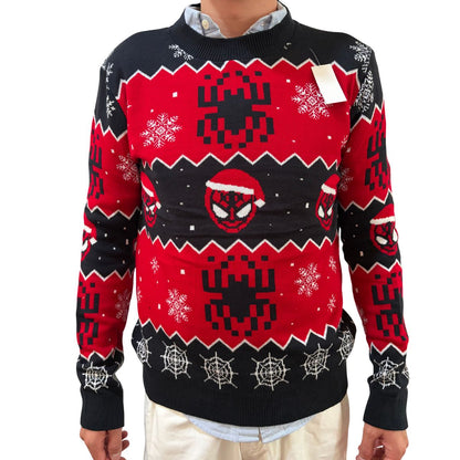 Suéter navideño Ugly Sweater Spider Man con gorro Unitalla Unisex