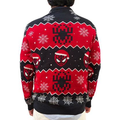 Suéter navideño Ugly Sweater Spider Man con gorro Unitalla Unisex