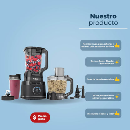 Licuadora Y Procesador Ninja Detect Kitchen TB401 Negro