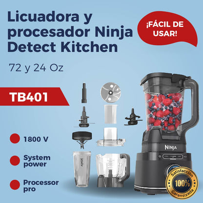 Licuadora Y Procesador Ninja Detect Kitchen TB401 Negro